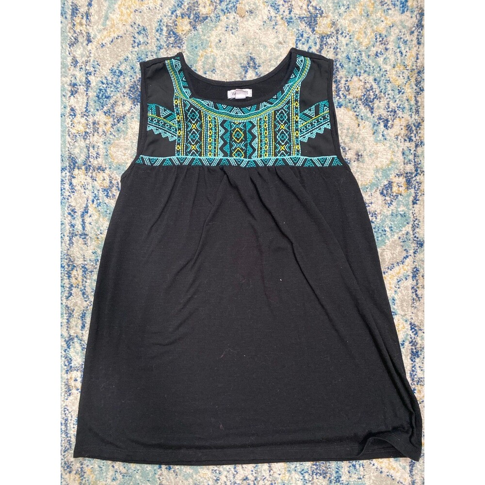 Print neck sleeveless shirt